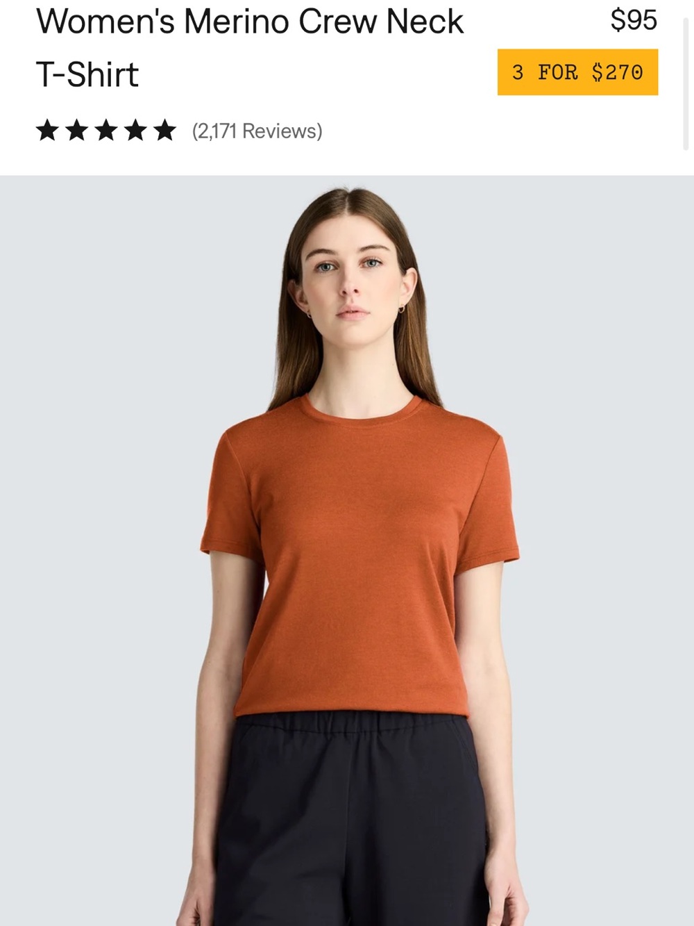 Unbound Merino Wool Women Crewneck T-Shirt Medium